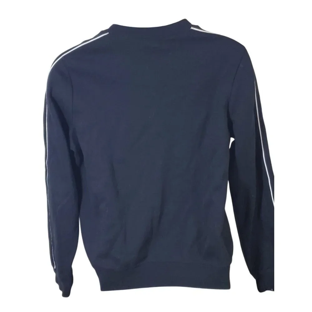 Nike Unisex Black Crewneck Sweatshirt‎ With White Stripe Detail & Logo
